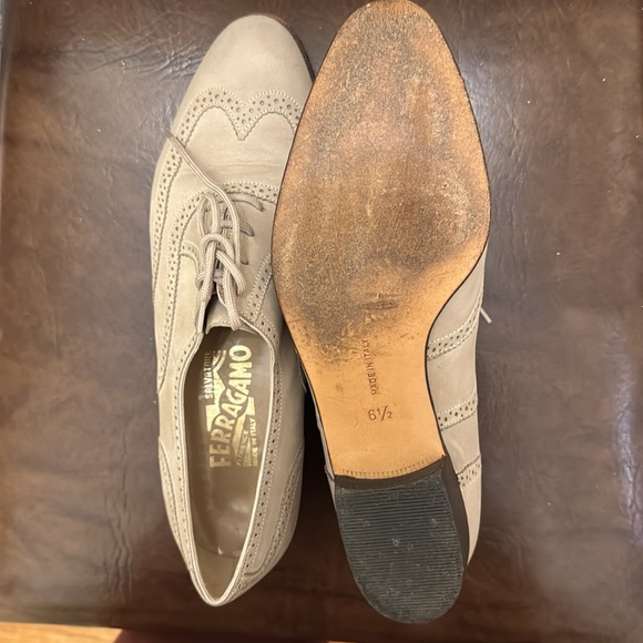 Salvatore Ferragamo suede wingtip oxfords Size US6.5 D - Picture 7 of 9